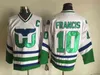 MThr Men's #10 Ron Francis Whalers Vintage Retro ice Hockey stitched Jersey 11 KEVIN DINEEN 5 Ulf Samuelsson 16 Pat Verbeek