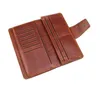 Dreamtop DTC292 portafoglio lungo da uomo in pelle marrone caffè borsa intera portafoglio pochette da uomo