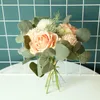 Flores decorativas guirnaldas flores artificiales, rosas, flores de novia nupcial, aniversario, ramos de regalos, arreglos de flores Decoración de sala
