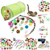 الحيوانات الأليفة Cat Toys Mouse Shape Shapes Love Love New Pet Toy 21 Set Cat Channel Funny Stick Supplies Backle