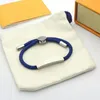 Pulsera de diseñador de moda unisex, bolsa de cuerda de lujo de alta calidad, colgante con cerradura, accesorios de regalo de joyería, 5 colores, suministro 5587217