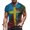 アートグラフィティTシャツの男性レトロファッションプリントTシャツストリートウェアスポーツマッスルティートップス夏のカジュアル特大のTシャツ6xl 220607