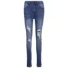 Женские джинсы джинсы сезоны хлопчатобумажные отверстия боковые щели тощие с карманами женщин джинсовые брюки брюки осень повседневная женщина днища ASPA82127