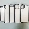 DIY Blank 2D Sublimation Telefon dla iPhone'a 14 13 12 11 Pro Max Mini XR XS X 8 7 Plus Samsung S22 S21 S20 Note20 Ultra A32 A52 A72 Redmi Huawei Infinix Tecno z aluminium