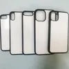 Capas de telefone de sublimação 2D em branco DIY para iPhone 15 14 13 12 11 Pro Max Mini XR XS X 8 7 Plus Samsung S22 S21 S20 Note20 Ultra A32 A52 A72 Redmi Huawei INFINIX com alumínio