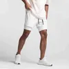 Xisha 2022 Mens Gym Shorts 2 в 1 бег спортивные мужчины спортивная одежда.