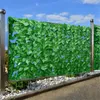 Ghirlande di fiori decorativi Foglia artificiale Recinzione da giardino Rotolo schermante UV Dissolvenza protetta Privacy Parete paesaggistica Pannello di edera 0,5x3 mDecorati