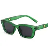 Vintage Green Rectangle Sunglasses Luxury Small Frame Sun Glass for Men Metal Hinges Trendy Female Eyewear Uv400 Gafas 220611