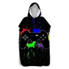 3D Po Cape Capuz de capuz Sport Robe de praia Poncho Surf Adultos Crianças Rápida Rápula Rápida de Robagem de Banho Raio 220616