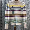 Wysokiej jakości swetry 2020 Spring Fashion Skoczki kobiety w paski Wzory w paski na drutach swobodne wełny z długim rękawem