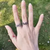 Cluster Rings Luxury Miyuki Handmade Beaded Ring Set High Quality Jewelry For Women Friendship Eye Sets GiftsCluster
