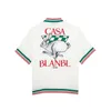 Casabblanca 토끼 인쇄 셔츠 남자 패션 여름 해변 휴가 티 하와이 FZCS019