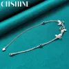 Link Chain 925 Sterling Silver Butterfly Peanut Armband For Women Wedding Celebration Engagement Fashion Jewelrylink Lars22