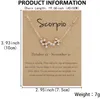 Guldpläterad 12 Constellation Horoscope Sign Astrology Zodiac Star Necklace Födelsedagspresenter för kvinnors flickor