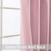 Pink Beige Blackout Curtain for Bedroom Grommet Thermal Insulated Room Black Living Home Decor W220421