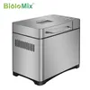 Biolomix Machine à pain automatique en acier inoxydable 1 kg 19 en 1 650 W Machine programmable avec 3 tailles de pain Distributeur de fruits et de noix 220721