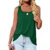 Hot Summer Fitness Tank Top Nowa T Shirt Plus Size Luźne Model Kobiety Koszulka Bawełniana Kwadrat Collar Slim Topy Moda Kobiety Ubrania