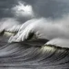 Wicked Ocean Storm Waves crashen schilderijen kunstfilm print zijden poster thuis muur decor 60x90cm221y