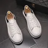 Klassiek Oxford Business Wedding Party Shoes Fashion White Vulkanised Casual Leather Sneakers Comfortabele Licht Non-slip Ronde Toe Walking Loafers