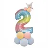 32 -calowy gradientowy numer folia balony
