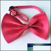 50 шт. / Лот Mix Colours Pet Graining Аксессуары CAT Собака Галстук для собаки Регулируемая Bowtie Mticolor Продукты Drop Доставка 2021 Одежда Поставки Главная