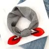 100% Pure Silk Scarf Women Neck Hair Band Foulard Square Small Headband Fashion Print Neckerchief Scarves Bandana 53*53cm 220516