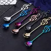 Creative Stainless Steel Small Coffee Scoop Guitar Music Notes Shape Dessert Spoon Stirring Spoon