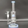 8.7in Blue Glass Bong Hookh Bong Szklany Rura Wodna Grube Zlewki Bongs 14mm Swaw