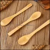 Spoons Flatware Kitchen Dining Bar Home Garden Bamboo Spoon Japanese Handmade Jam Honey Tableware Ice Cream Factory Direct Sales Drop Del