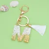 26 Styles English Alphabet Letter Keychain Party Plastic Tassel Key Ring Bag Charm for Handbags Women Gift