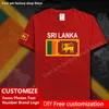 Sri Lanka Lankan Coton T-shirt Personnalisé Jersey Fans DIY Nom Numéro Marque Hip Hop Lâche Casual T-shirt drapeau LKA Ceylan 220616gx