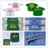 Heren Mexicaanse Charros Kenny Powers Movie Honkbal Jerseys Groen Wit Atlanta #55 Eastbound en Down TV Show Shirts