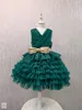 Vestidos de boda para niñas de alta calidad, vestido de princesa tutú para niñas de verano, ropa de fiesta con lazo para niños dulces