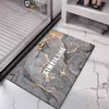 Diatom Mud Bathroom Strong Water Absorption Quick Drying Floor Mat Barefoot Anti-skid Marble Printed Carpet Cushion Bathtub Foot Pad