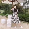 Black White Floral Patchwork Embroidery Maternity Summer Dress HubbleBubble Sleeve High Waist Pregnancy Dress Pregnant Woman J220628