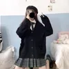 Ensembles de vêtements 2022 Cardigan femmes solide surdimensionné Harajuku pulls amples étudiant Preppy doux fille mignon tout match doux basique tricots