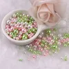 150 Pcs Coloré ABS En Plastique Imitation Perles Mélanger 3-8mm Perles Rondes Avec Des Trous DIY Bracelet Charmes Collier Perles Pour La Fabrication De Bijoux