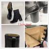 Chaussures de robe Split Toe Femmes Ninja Tabi Boot Femme Cheville En Cuir Bling Marque Design Talon Rond Pieds De Cochon Dame Haute 220715