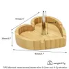 Smoking Accessories Wooden Heart Shaped Ashtray Stainless Steel Bump for Clean Stain