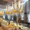 9 Kafaları Düğün Dekorasyon Metal Şamdan Şamdan Tutucu Nişan Partisi Masa Centerpieces Çiçek Vazolar Koridor Ayağı Sütun Yol Kurşun