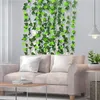 Dekorative Blumen Kränze Weinrebe Hochzeit Fake Girlande Blatt Garten Hängepflanzen Dekoration Dekor Küche Wand Home Office FlowersDecorativ