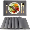 PU Leather Placemat Dining Table Mat Waterproof Non Slip Insulation Place Mats for Thanksgiving Christmas New Year Party