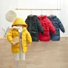 2022 New Winter Fashion Kids Girls Jacket Children Plus Thick Velvet Jacket Large Virgin Long Warm Jacket For Cold Winter J220718