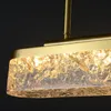 Pendant Lamps Restaurant Chandeliers Italian Post-modern Minimalist Light Luxury Bar Long Strip Personality Creative All-copper