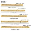 الذهب الكوبي سلسلة الحيوانات الأليفة طوق الفتوة طوق كلب كبير المقود مخصص الفولاذ المقاوم للصدأ 32 مللي متر Pitpull البلدغ طوق قوي حزام 220629