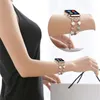 Luminous Perlen Armband Band für Apple Watch 40mm 44mm Frauen Schmuckgurt fit iwatch Serie 7 6 SE 5 4 3 38 mm 42 mm 41 mm 45 mm
