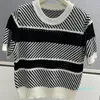 2022 Men's T-Shirts Women's Edition Decoration High-End Brand Summer Short Sleeve Couples Jacket Casual Style Sizes S-XL knitted short
