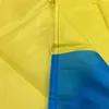 ウクライナの国旗ウクライナの国旗90x150CMの家の装飾のバナーウクライナガーデン国旗サインポリエステルブラスグロメットGCB14629