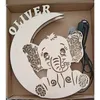 Wandlampen Personalisierte Zeichenlampe für Kinder Baby Schlafzimmer Mond Schläfriger Elefant USB LED Nachtlicht Benutzerdefinierter Name Anhänger Dekor