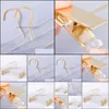 Hangers rekken kleding housekee organisatie huizen tuin transparante acryl hanger high-end rokken rek met gouden clips clear display s s